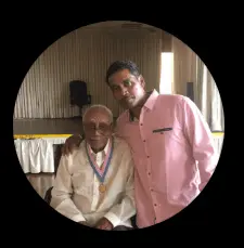Leroy Moore with his father